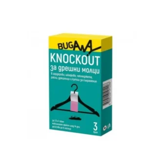 BugAway Knockout срещу дрешни молци (3 книжки за окачване)