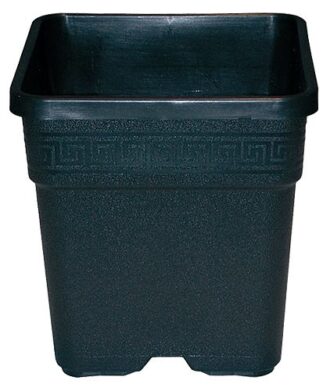 Pot VEGA BLACK - 2л, 5л, 6л, 9л, 11л, 14л, 25л, 30л. - Квадратна саксия