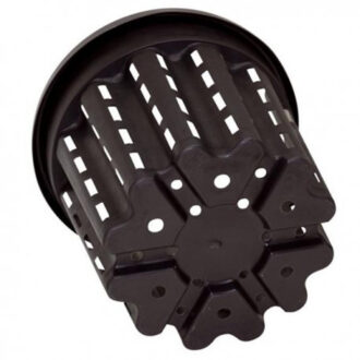Pot ERCOLE PB 5л. 23×21х20см, 7.5л. 26×24х22см,  9.5л. 28.5×26.5х24см, 12л. 30.5x28х26.5см. - Аерирана кръгла саксия