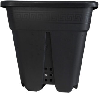 Pot SUPER Vega Black   16л, 9л  Аерирана квадратна саксия